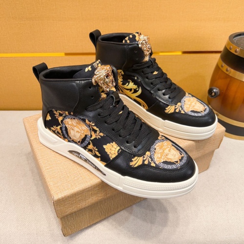 Replica Versace High Tops Shoes For Men #1256968, $80.00 USD, [ITEM#1256968], Replica Versace High Tops Shoes outlet from China