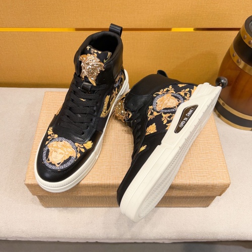 Replica Versace High Tops Shoes For Men #1256968 $80.00 USD for Wholesale