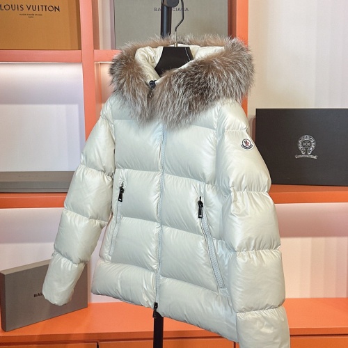 Replica Moncler Down Feather Coat Long Sleeved For Women #1256989 $210.00 USD for Wholesale