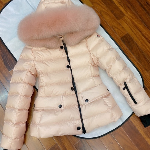 Replica Moncler Down Feather Coat Long Sleeved For Women #1256994, $247.93 USD, [ITEM#1256994], Replica Moncler Down Feather Coat outlet from China