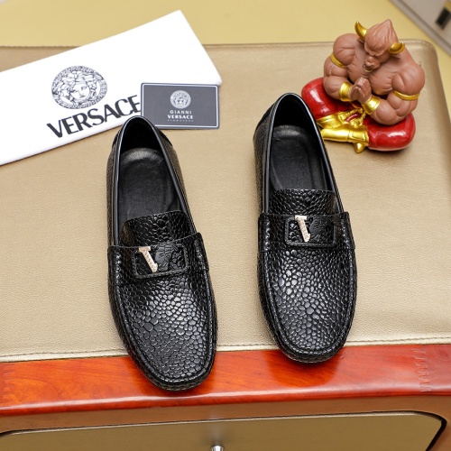 Replica Versace Leather Shoes For Men #1257069, $68.00 USD, [ITEM#1257069], Replica Versace Leather Shoes outlet from China