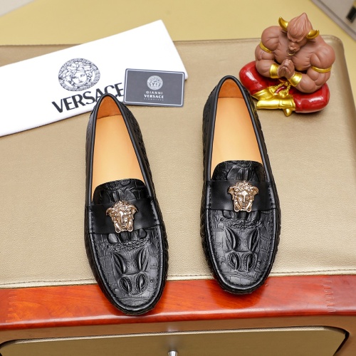 Replica Versace Leather Shoes For Men #1257070, $68.00 USD, [ITEM#1257070], Replica Versace Leather Shoes outlet from China