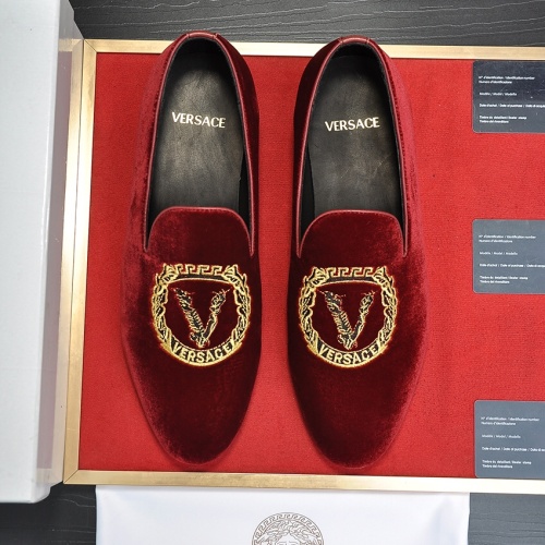 Replica Versace Leather Shoes For Men #1257471 $85.00 USD for Wholesale