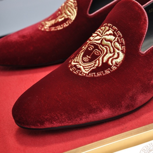 Replica Versace Leather Shoes For Men #1257473 $85.00 USD for Wholesale