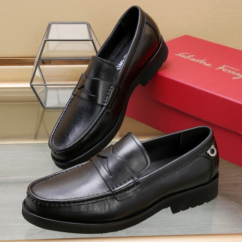 Replica Salvatore Ferragamo Leather Shoes For Men #1257529, $92.00 USD, [ITEM#1257529], Replica Salvatore Ferragamo Leather Shoes outlet from China