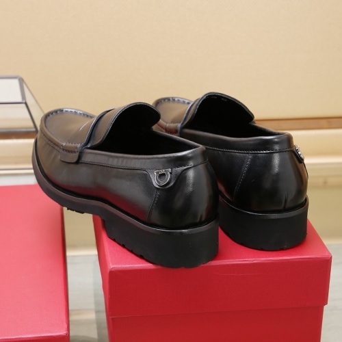 Replica Salvatore Ferragamo Leather Shoes For Men #1257529 $92.00 USD for Wholesale