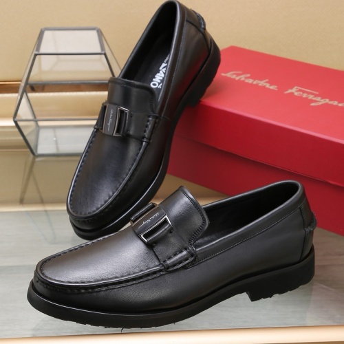 Replica Salvatore Ferragamo Leather Shoes For Men #1257530, $92.00 USD, [ITEM#1257530], Replica Salvatore Ferragamo Leather Shoes outlet from China