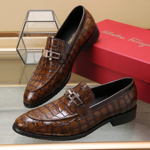 Replica Salvatore Ferragamo Leather Shoes For Men #1257533, $98.00 USD, [ITEM#1257533], Replica  outlet from China