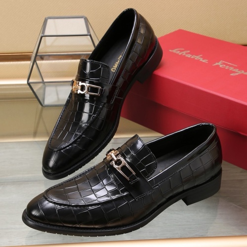 Replica Salvatore Ferragamo Leather Shoes For Men #1257534, $98.00 USD, [ITEM#1257534], Replica Salvatore Ferragamo Leather Shoes outlet from China