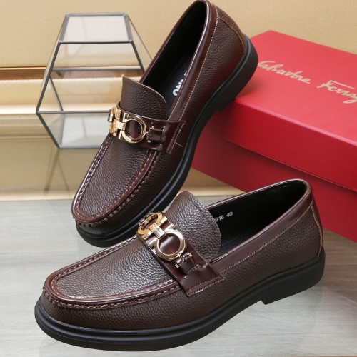 Replica Salvatore Ferragamo Leather Shoes For Men #1257535, $98.00 USD, [ITEM#1257535], Replica Salvatore Ferragamo Leather Shoes outlet from China