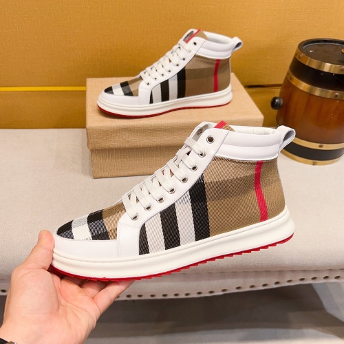 Replica Burberry High Tops Shoes For Men #1257729 $80.00 USD for Wholesale