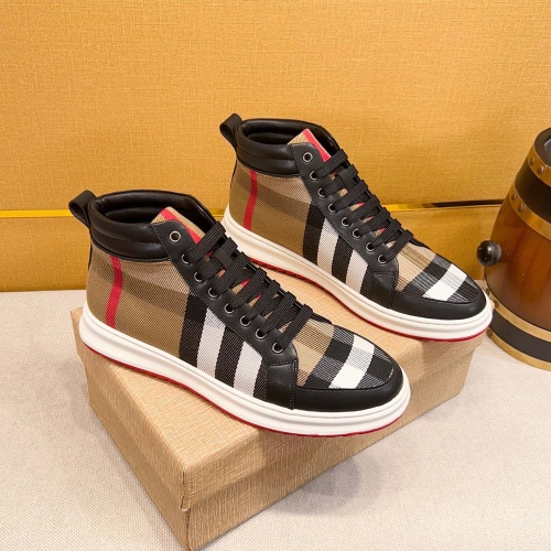 Replica Burberry High Tops Shoes For Men #1257730, $80.00 USD, [ITEM#1257730], Replica Burberry High Tops Shoes outlet from China