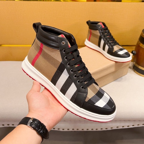 Replica Burberry High Tops Shoes For Men #1257730 $80.00 USD for Wholesale