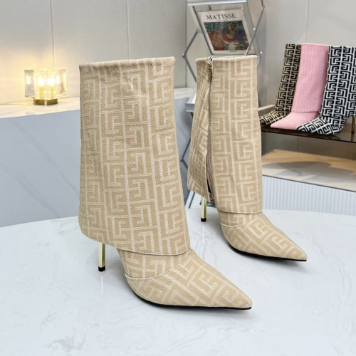 Replica Balmain Boots For Women #1257768, $112.00 USD, [ITEM#1257768], Replica Balmain Boots outlet from China