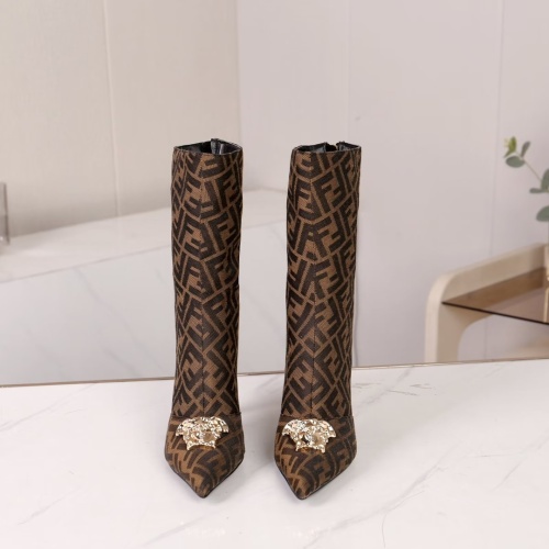 Replica Versace Boots For Women #1257782 $115.00 USD for Wholesale