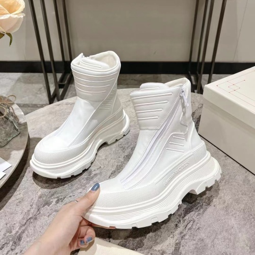 Replica Alexander McQueen Boots For Women #1258159, $130.00 USD, [ITEM#1258159], Replica Alexander McQueen Boots outlet from China