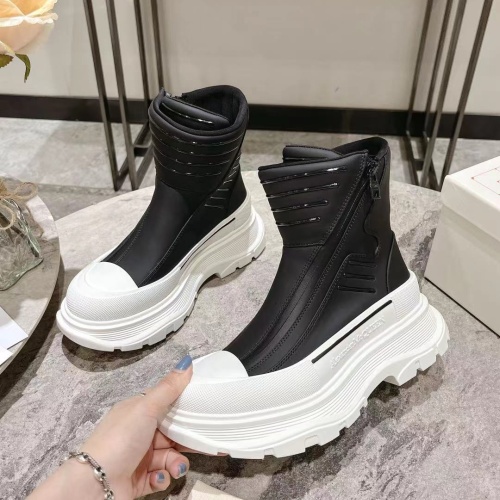 Replica Alexander McQueen Boots For Women #1258163, $130.00 USD, [ITEM#1258163], Replica Alexander McQueen Boots outlet from China