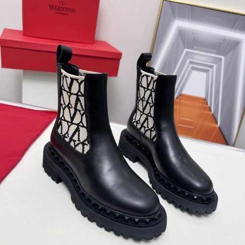 Replica Valentino Boots For Women #1258195 $105.00 USD for Wholesale