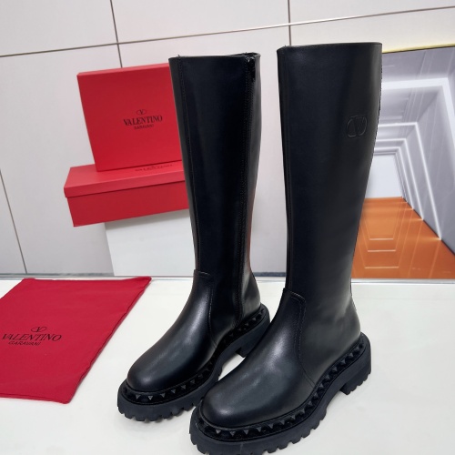 Replica Valentino Boots For Women #1258202 $145.00 USD for Wholesale