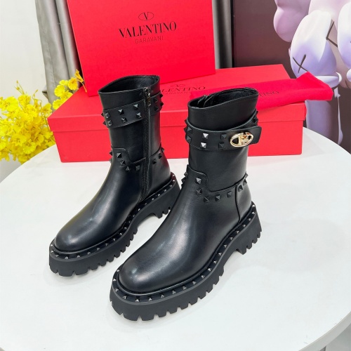 Replica Valentino Boots For Women #1258389, $115.00 USD, [ITEM#1258389], Replica Valentino Boots outlet from China