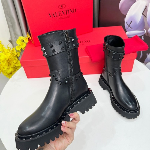 Replica Valentino Boots For Women #1258389 $115.00 USD for Wholesale