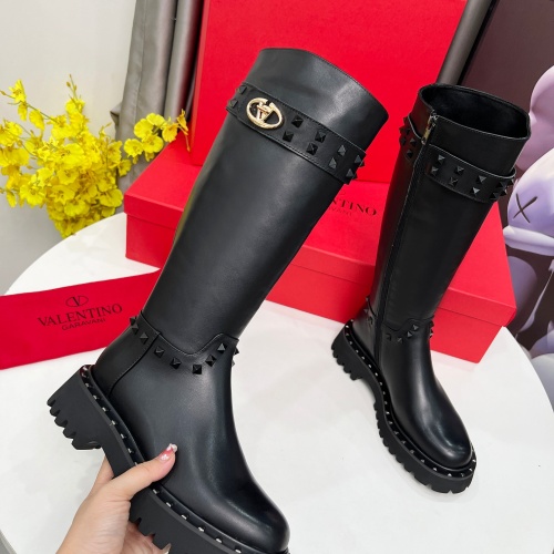 Replica Valentino Boots For Women #1258390 $155.00 USD for Wholesale