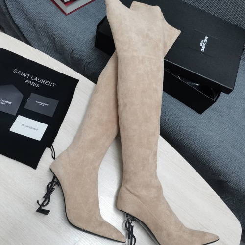 Replica Yves Saint Laurent YSL Boots For Women #1258404, $145.00 USD, [ITEM#1258404], Replica Yves Saint Laurent YSL Boots outlet from China