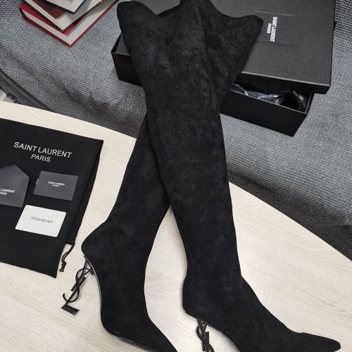 Replica Yves Saint Laurent YSL Boots For Women #1258407, $145.00 USD, [ITEM#1258407], Replica Yves Saint Laurent YSL Boots outlet from China