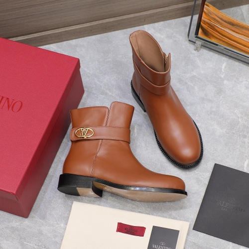 Replica Valentino Boots For Women #1258596 $130.00 USD for Wholesale