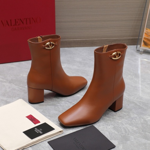 Replica Valentino Boots For Women #1258763 $130.00 USD for Wholesale