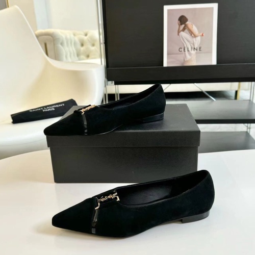 Replica Yves Saint Laurent YSL Flat Shoes For Women #1258912 $108.00 USD for Wholesale