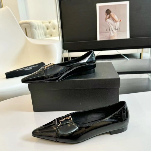 Replica Yves Saint Laurent YSL Flat Shoes For Women #1258913 $108.00 USD for Wholesale