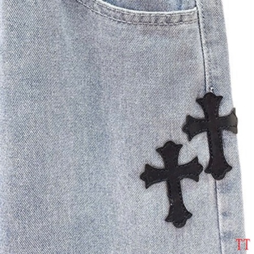 Replica Chrome Hearts Jeans For Men #1259388 $48.00 USD for Wholesale