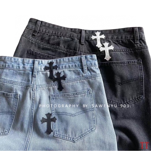 Replica Chrome Hearts Jeans For Men #1259388 $48.00 USD for Wholesale