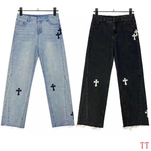 Replica Chrome Hearts Jeans For Men #1259389 $48.00 USD for Wholesale