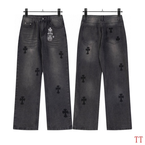 Replica Chrome Hearts Jeans For Men #1259392 $48.00 USD for Wholesale