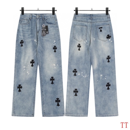 Replica Chrome Hearts Jeans For Men #1259394 $48.00 USD for Wholesale