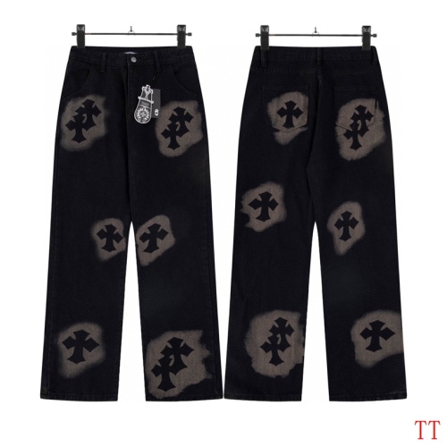 Replica Chrome Hearts Jeans For Men #1259395 $48.00 USD for Wholesale