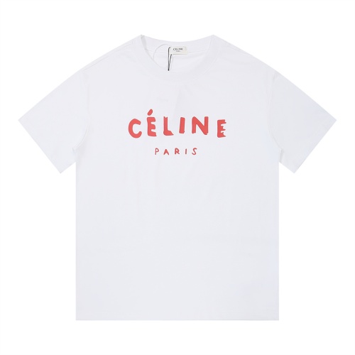 Replica Celine T-Shirts Short Sleeved For Unisex #1259545, $34.00 USD, [ITEM#1259545], Replica Celine T-Shirts outlet from China