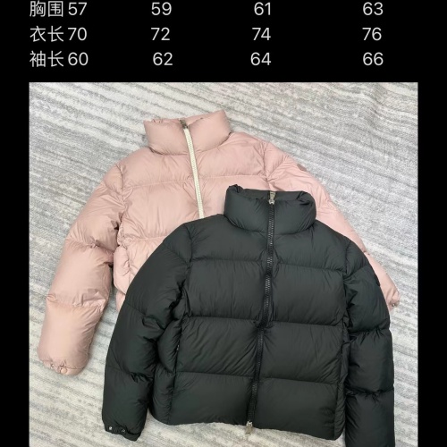 Replica Moncler Down Feather Coat Long Sleeved For Women #1259971 $170.00 USD for Wholesale