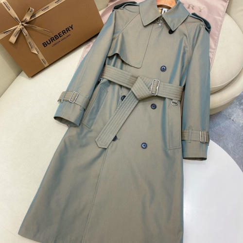 Replica Burberry Trench Coat Long Sleeved For Women #1260025, $202.00 USD, [ITEM#1260025], Replica Burberry Trench Coat outlet from China