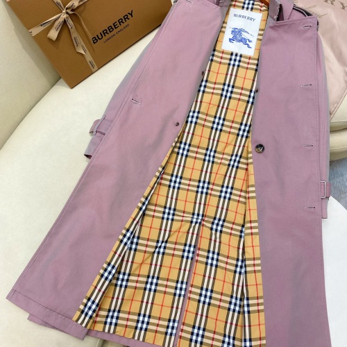 Replica Burberry Trench Coat Long Sleeved For Women #1260026 $202.00 USD for Wholesale