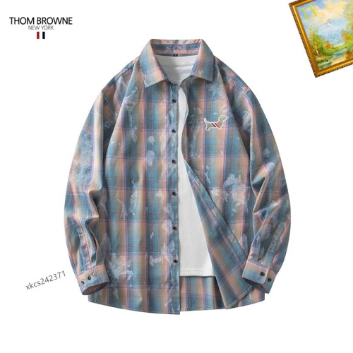 Replica Thom Browne TB Shirts Long Sleeved For Men #1260359, $40.00 USD, [ITEM#1260359], Replica Thom Browne TB Shirts outlet from China