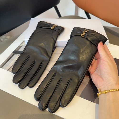 Replica Yves Saint Laurent Gloves For Women #1260836, $45.00 USD, [ITEM#1260836], Replica Yves Saint Laurent Gloves outlet from China