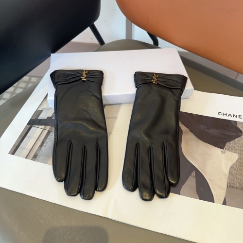 Replica Yves Saint Laurent Gloves For Women #1260836 $45.00 USD for Wholesale