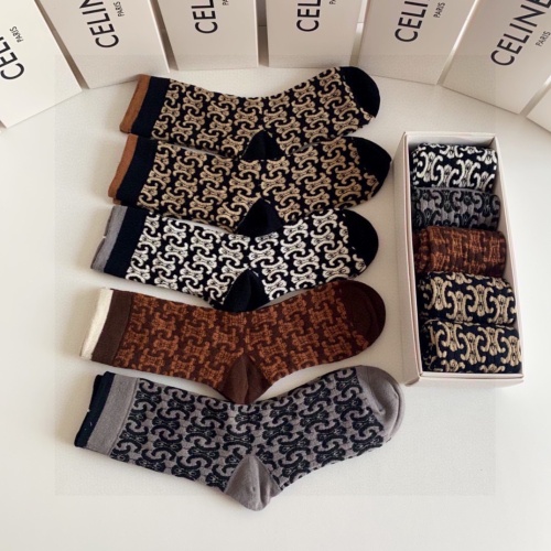 Replica Celine Socks #1261090 $29.00 USD for Wholesale