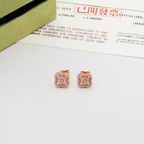 Replica Van Cleef &amp; Arpels Earrings For Women #1262761, $25.00 USD, [ITEM#1262761], Replica Van Cleef &amp; Arpels Earrings outlet from China