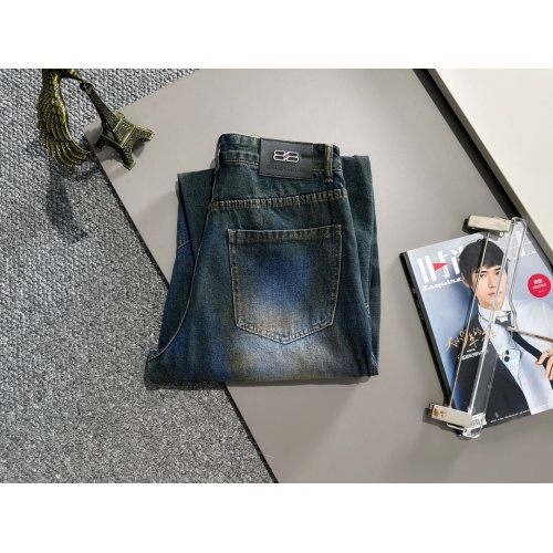 Replica Balenciaga Jeans For Men #1263153 $82.00 USD for Wholesale