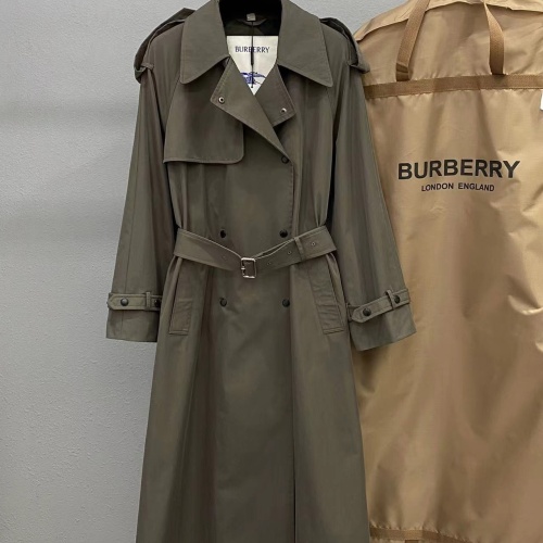 Replica Burberry Trench Coat Long Sleeved For Women #1263617, $195.00 USD, [ITEM#1263617], Replica Burberry Trench Coat outlet from China