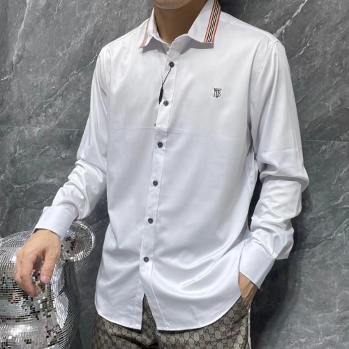 Replica Burberry Shirts Long Sleeved For Men #1264086 $42.00 USD for Wholesale